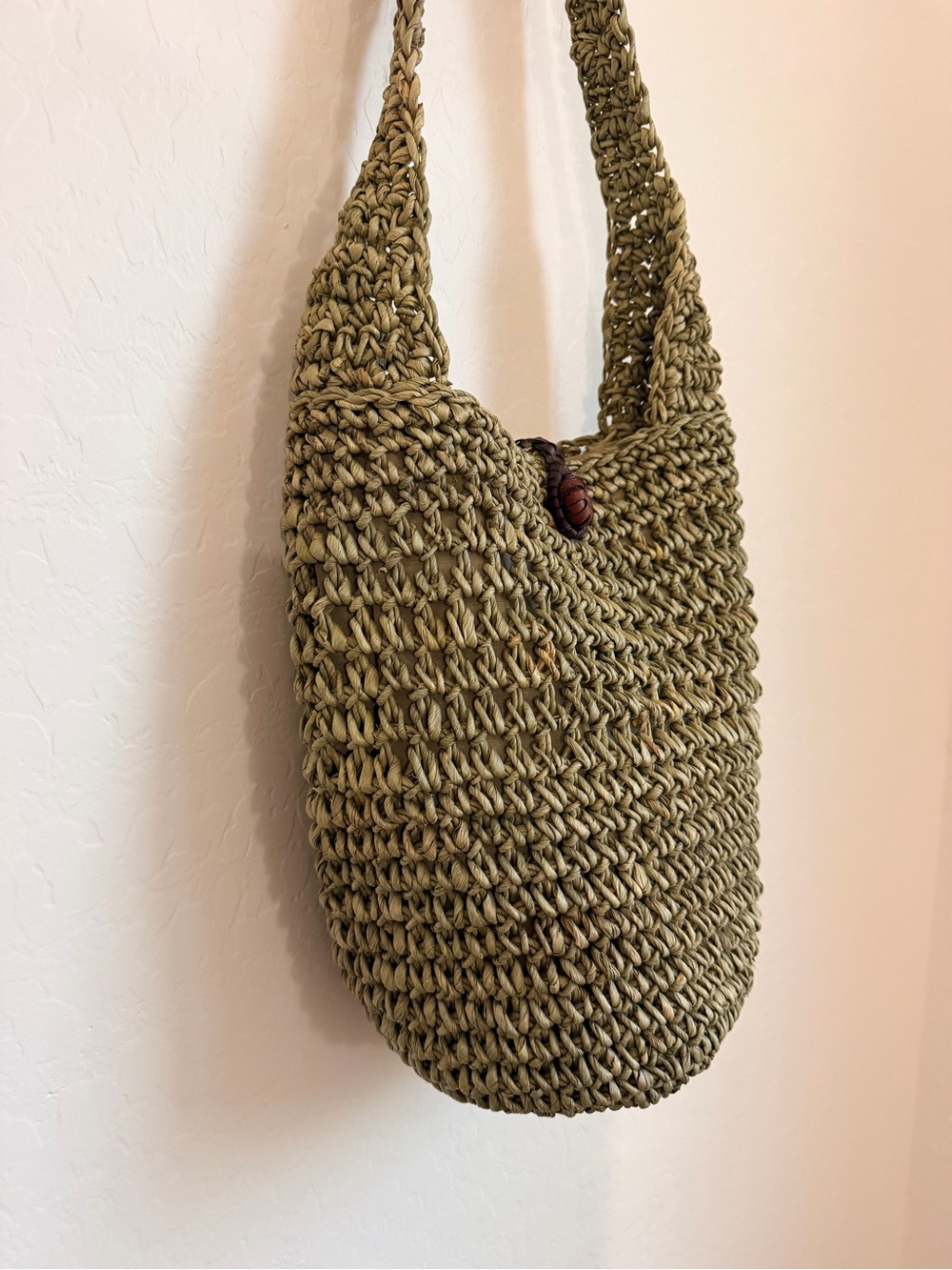 VINTAGE HASTING & SMITH STRAW HOBO BAG - Picture 4 of 5